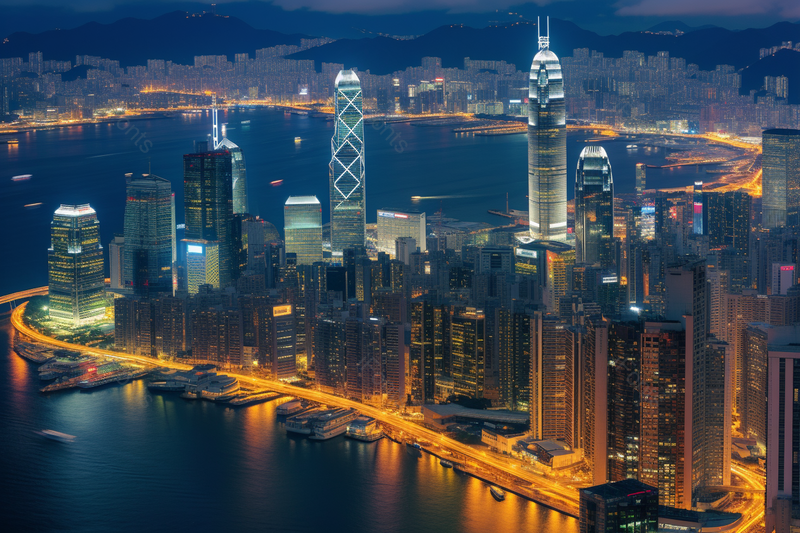 香港灯火辉煌的美丽景色夜景,高清,摄影图,摄影图片,图片大全,摄影图免费下载